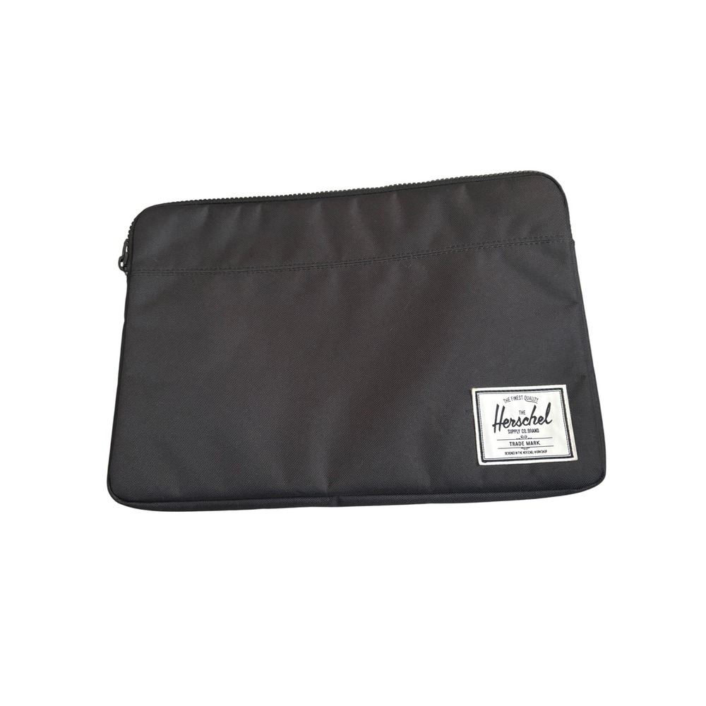 Herschel Supply Co Black Padded Fleece Lined Laptop Sleeve Case 13 Inch